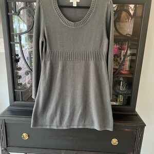 Gray Knit Sweater Dress